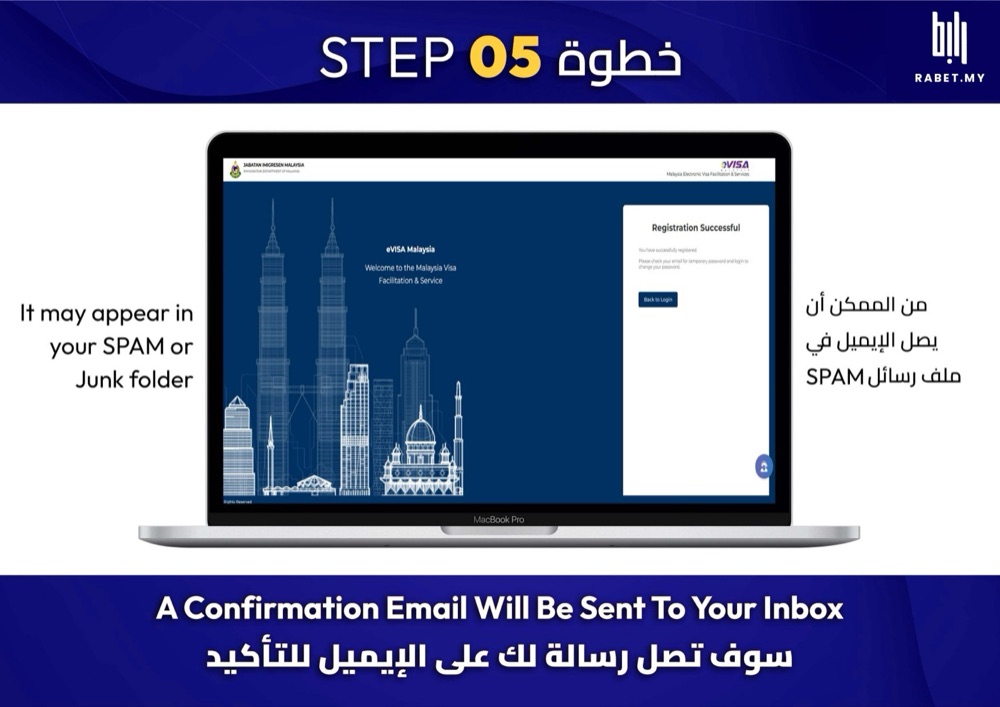 خطوة 5: بيوصلك إيميل تأكيد، وإذا ما لقيته شيك ملف الـSPAM.